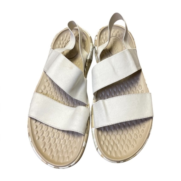 Crocs Sandals Light Ride Printed Camo Stretch Straps Womens 9 White Tan 207285 - Picture 3 of 12